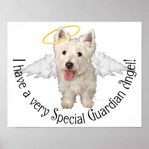 Westie Guardian Angels Poster