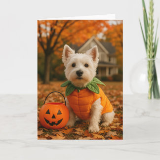 Westie Halloween Card