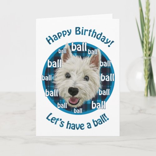 Westie Happy Birthday Card