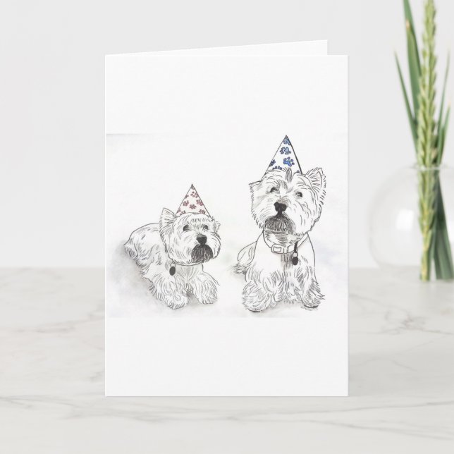 Westie Happy Birthday Card (Front)