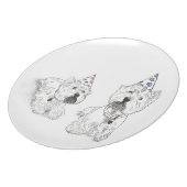 Westie Happy Birthday Dinner Plate (Left Side)