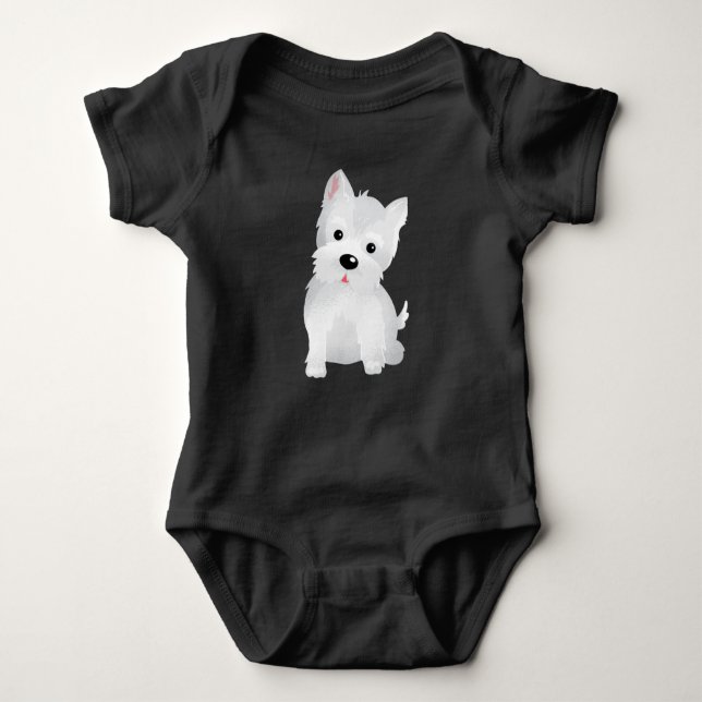 Westie Head Baby Bodysuit (Front)