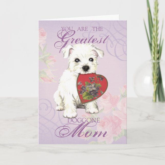 Westie Heart Mom Card (Front)