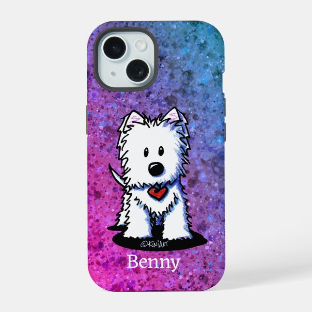 Westie Heartbeat Phone Case (Back)