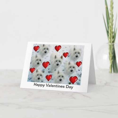 Westie Hearts Valentines Day Card