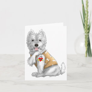 Westie I Love Mom Tattoo Dog Shirt Funny Mothers D Card