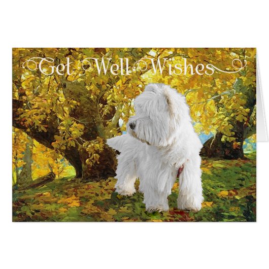 Westie in Golden Woods Cards (Front Horizontal)