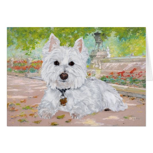 Westie in the Park Cards (Front Horizontal)