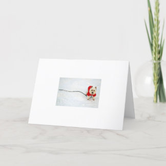 Westie in the Snow Holiday Card