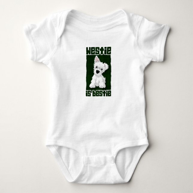 Westie is Bestie Baby Bodysuit (Front)