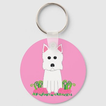 Westie Keychain by totallypainted at Zazzle