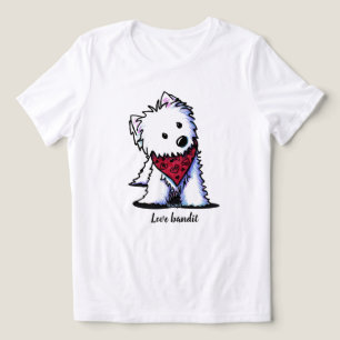 Westie Kissing Bandit Tri-Blend Shirt