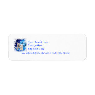 Westie Let It Snow! Design Return Address Labels