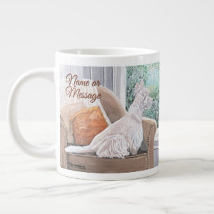 Westie Looking Out a Window Giant Coffee Mug