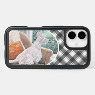 Westie Looking Out a Window iPhone 16 Case