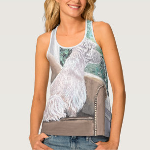 Westie Looking Out a Window Tank Top