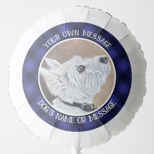 Westie Looking Up Profile B Balloon