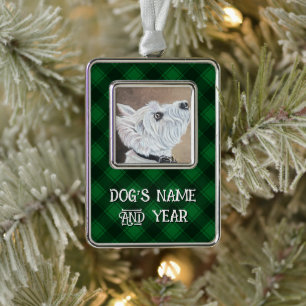Westie Looking Up Profile B Christmas Ornament