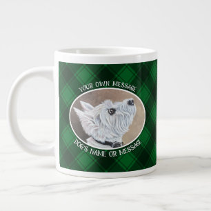 Westie Looking Up Profile B Giant Coffee Mug