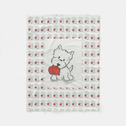 Westie Love Fleece Blanket