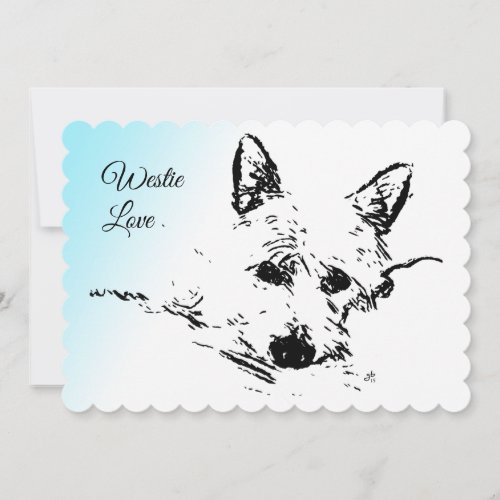 Westie Love West Highland Terrier Holiday Card