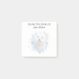Westie Lover Monogrammed Dog Post-it Notes