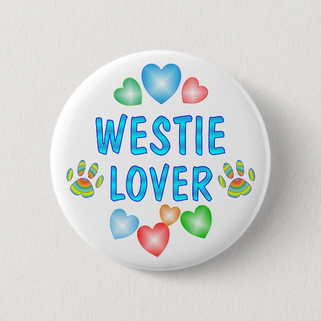 WESTIE LOVER PINBACK BUTTON (Front)