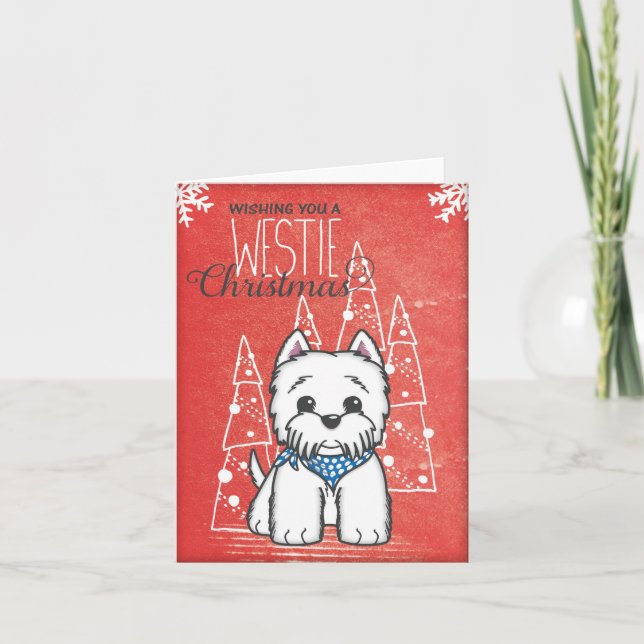 Westie lovers Christmas Card (Front)