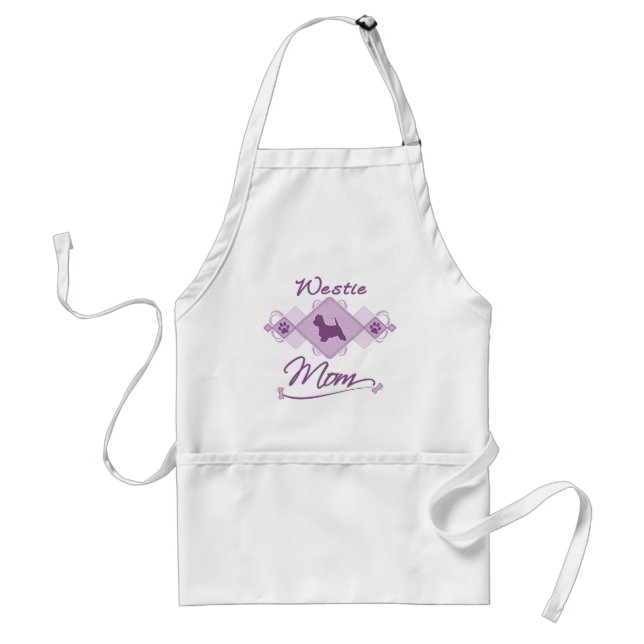 Westie Mom Adult Apron (Front)
