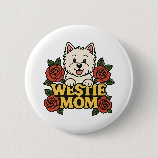 Westie Mom Button (Front)