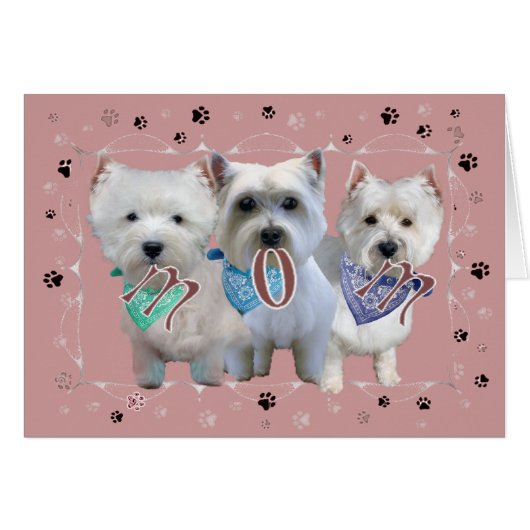 Westie Mom Cards (Front Horizontal)