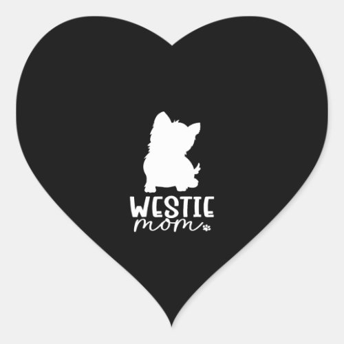 Westie Mom  Heart Sticker