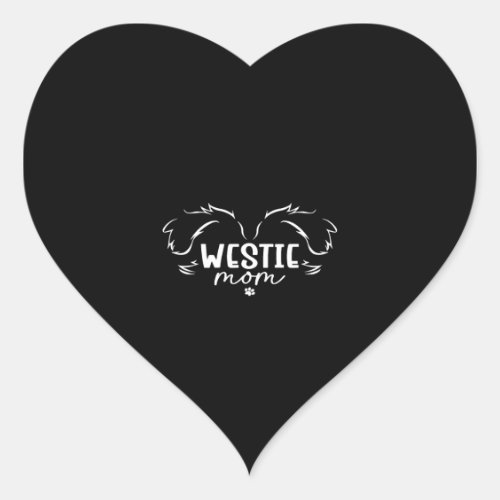 Westie Mom Heart Sticker