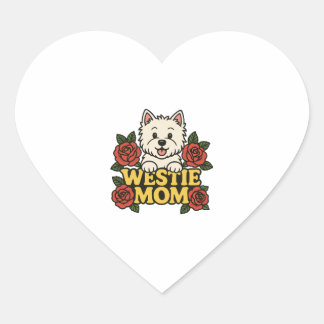 Westie Mom Heart Sticker