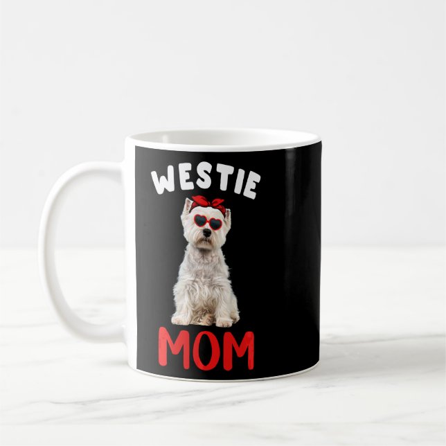Westie Mom Mama Westie Dog  Owner Funny Mothers Da Coffee Mug (Left)