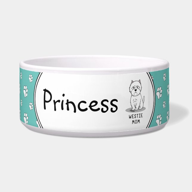 Westie Mom - West Highland White Terrier Dog Mom Bowl (Front)