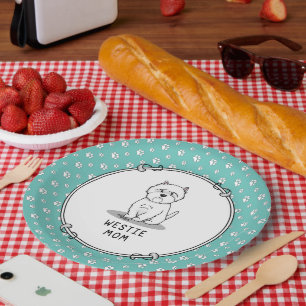 Westie Mom - West Highland White Terrier Dog Mom Paper Plates