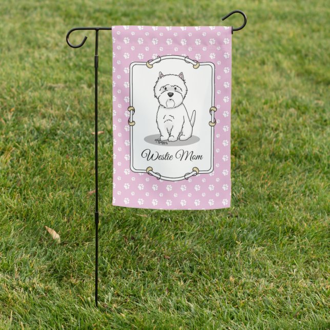 Westie Mom - West Highland White Terrier Mom Cute Garden Flag (In SItu)