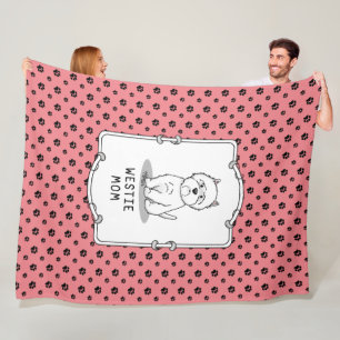 Westie Mom - West Highland White Terrier Mom Fleece Blanket