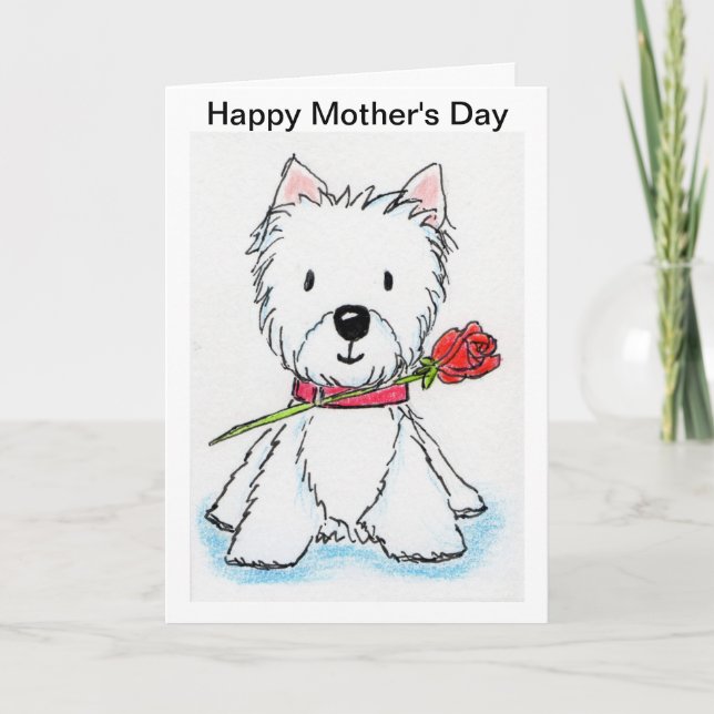 Westie Mother's Day card mom nana mommy (Front)