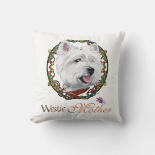 Westie Mother's Day Throw Pillow