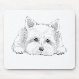 Westie mouse pad