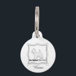 Westie No. 15 Pet ID Tag<br><div class="desc">Westie No. 15 ID tag. Scotties and Westies are cousins and I love them both. Make it how you like it, change your font style, size, and color to fit your taste. Enjoy! =)</div>
