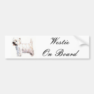 Westie On Board Bumper Sticker