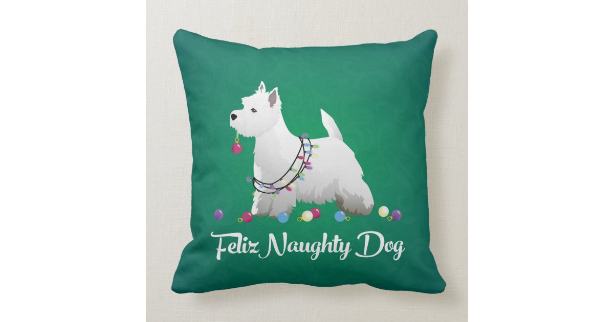 feliz naughty dog pillow