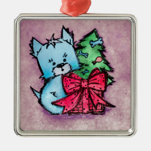 Westie Ornaments - Gifts and X-mas Tree - Violet