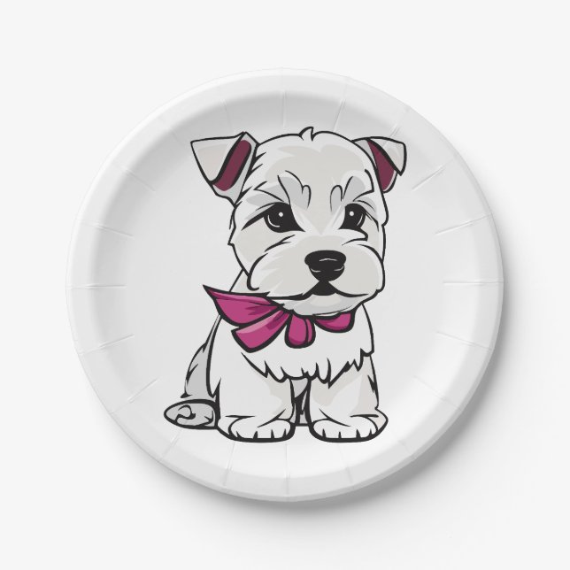 Westie Party Paper Plates (Front)