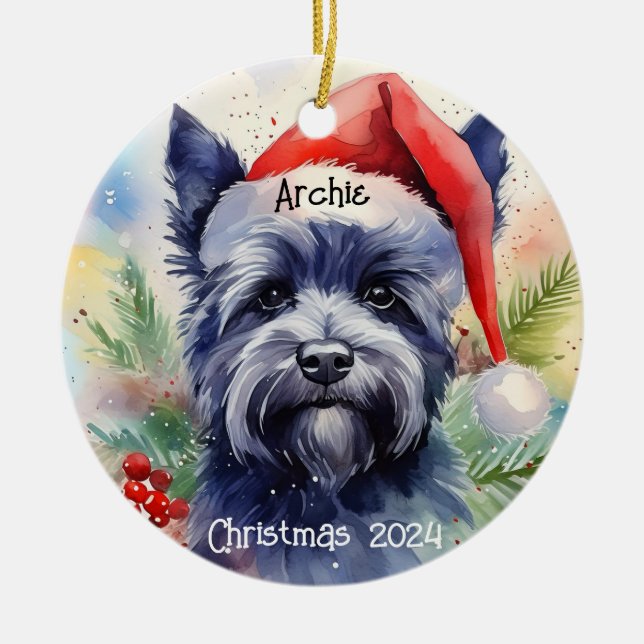 Westie personalized Christmas Ornament (Front)