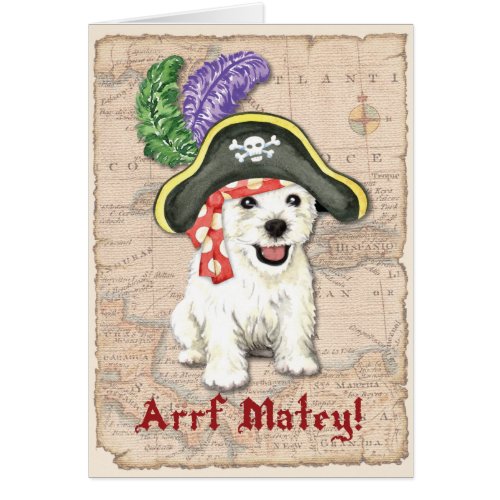 Westie Pirate Card