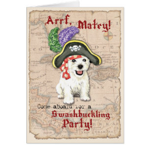 Westie Pirate Invitation